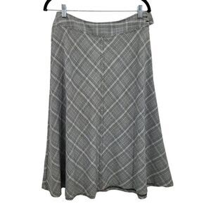 90sย Eastโ5th Skirt 10 Black White Plaid Aline Midi Full Academia SchoolgirlโTwee